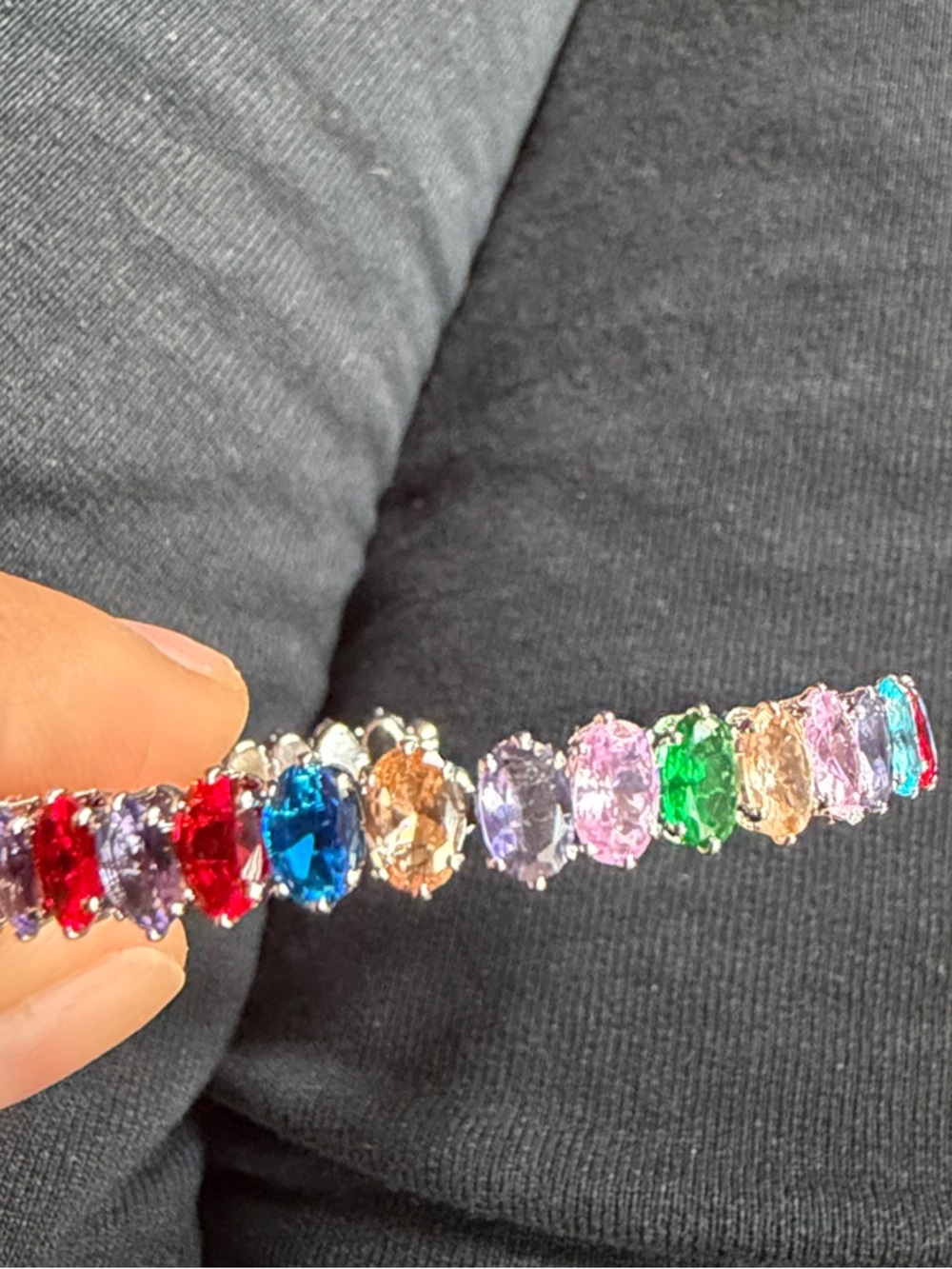 Multicolor Crystal Tennis Bracelet - Women Jewelry